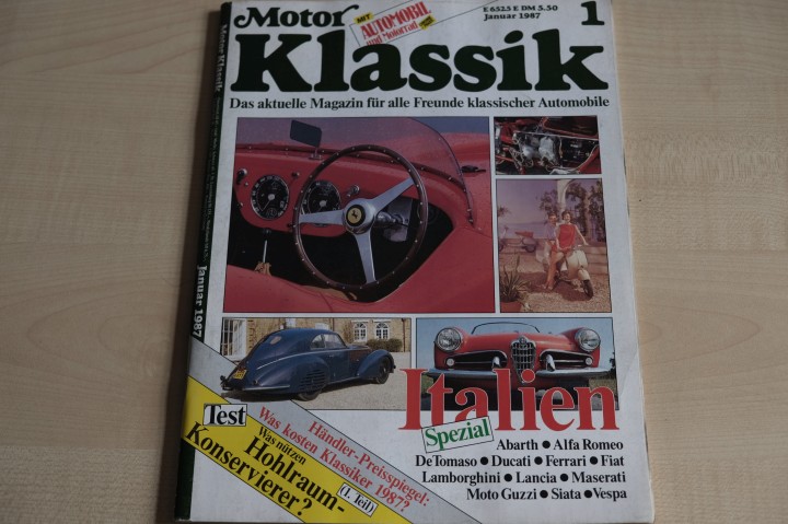 Deckblatt Motor Klassik (01/1987)